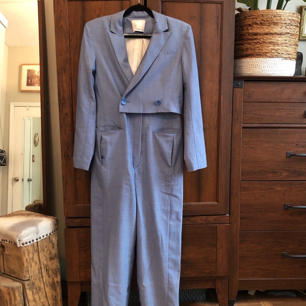 Tibi Rare Tailored Blazer Romper Runway 2018 Blue - Picture 6 of 6
